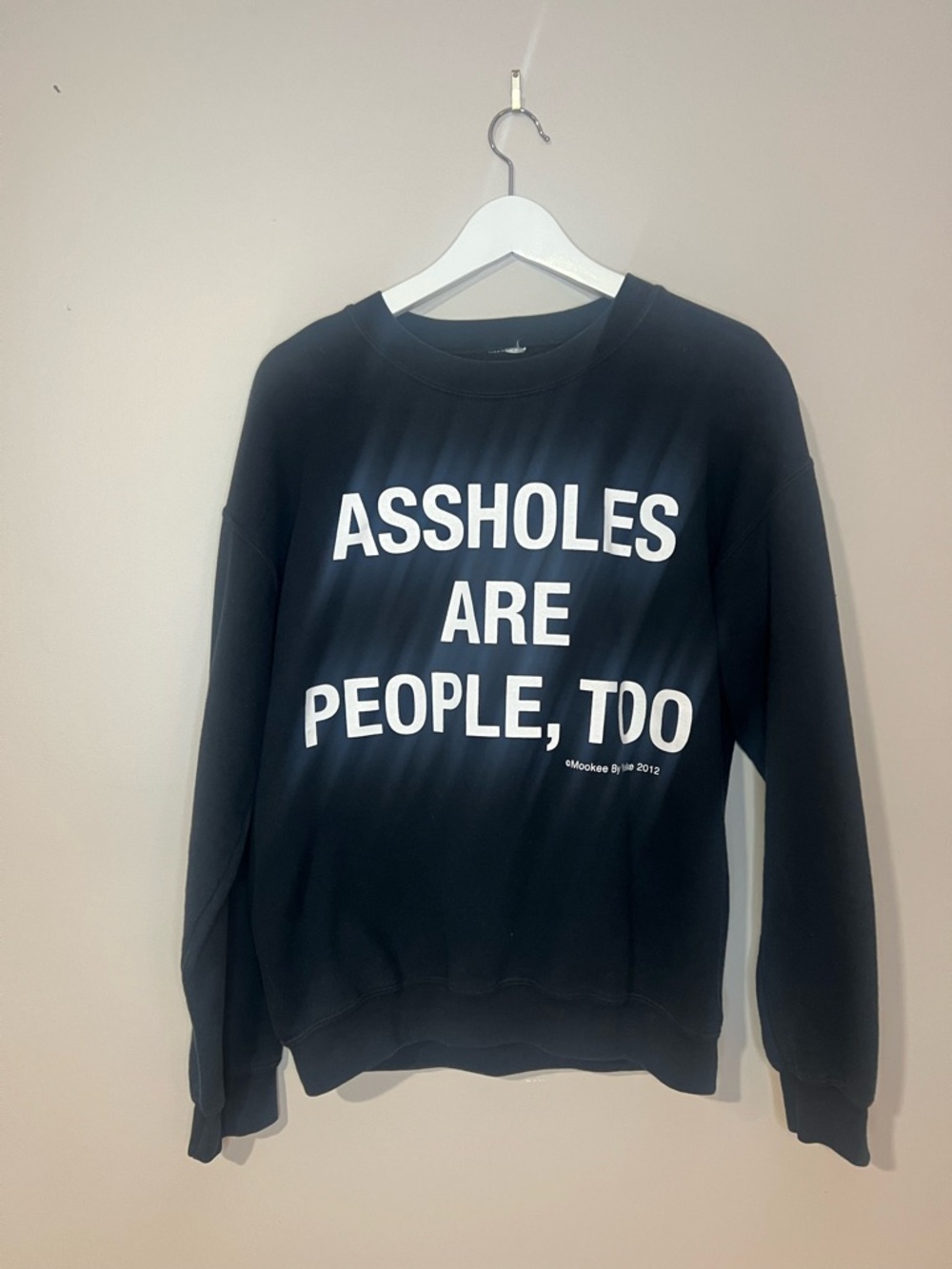 “ASSHOLES ARE PEOPLE, TOO” Rare Mookee By Yuske sweatshirt